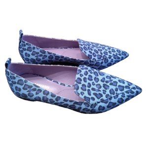 EUC | Nicholas Kirkwood | Animal Print Coated Canvas Loafer | Flat | Size 37 | 7